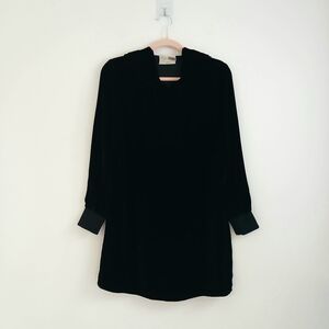 Alice + Olivia Black Long Sleeve Tunic Top